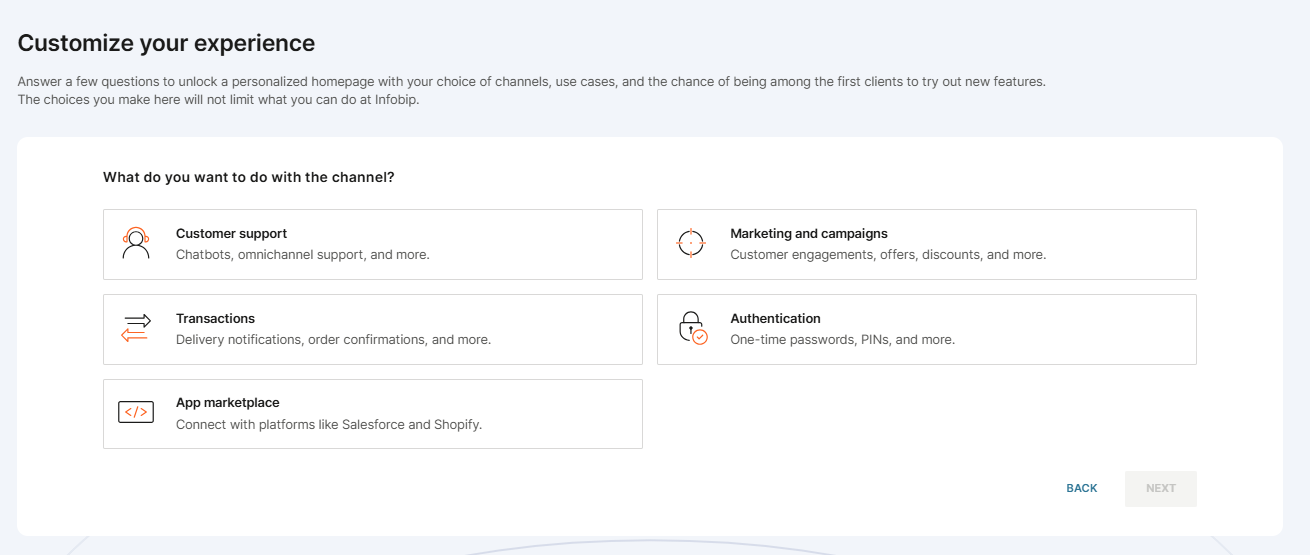 Essentials - Choose communication service