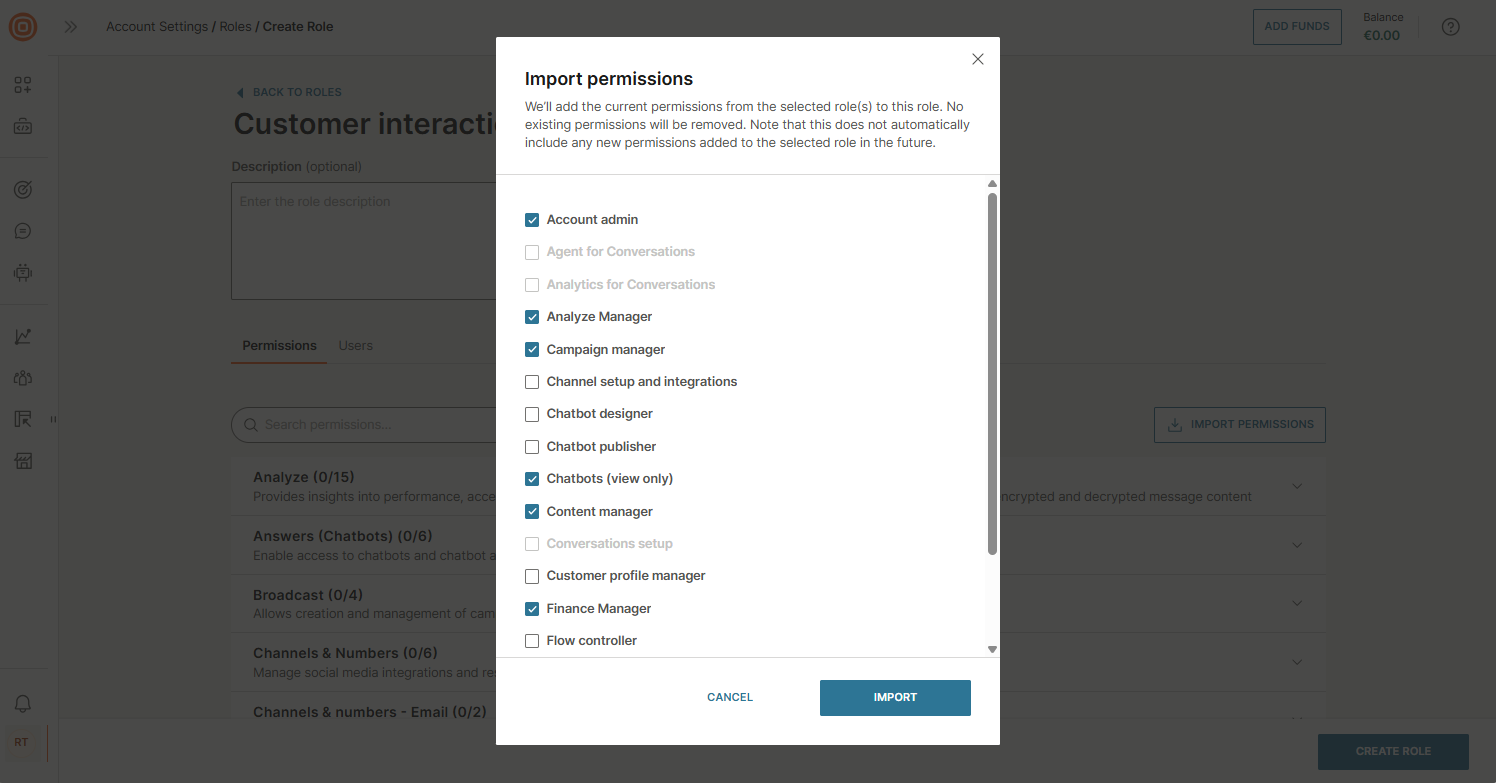 Essentials - Create custom role