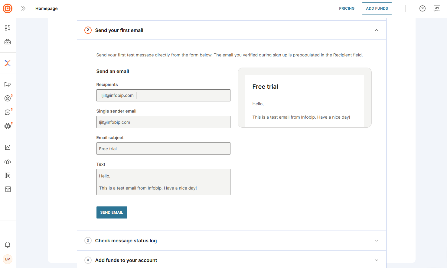 Email - Second step business