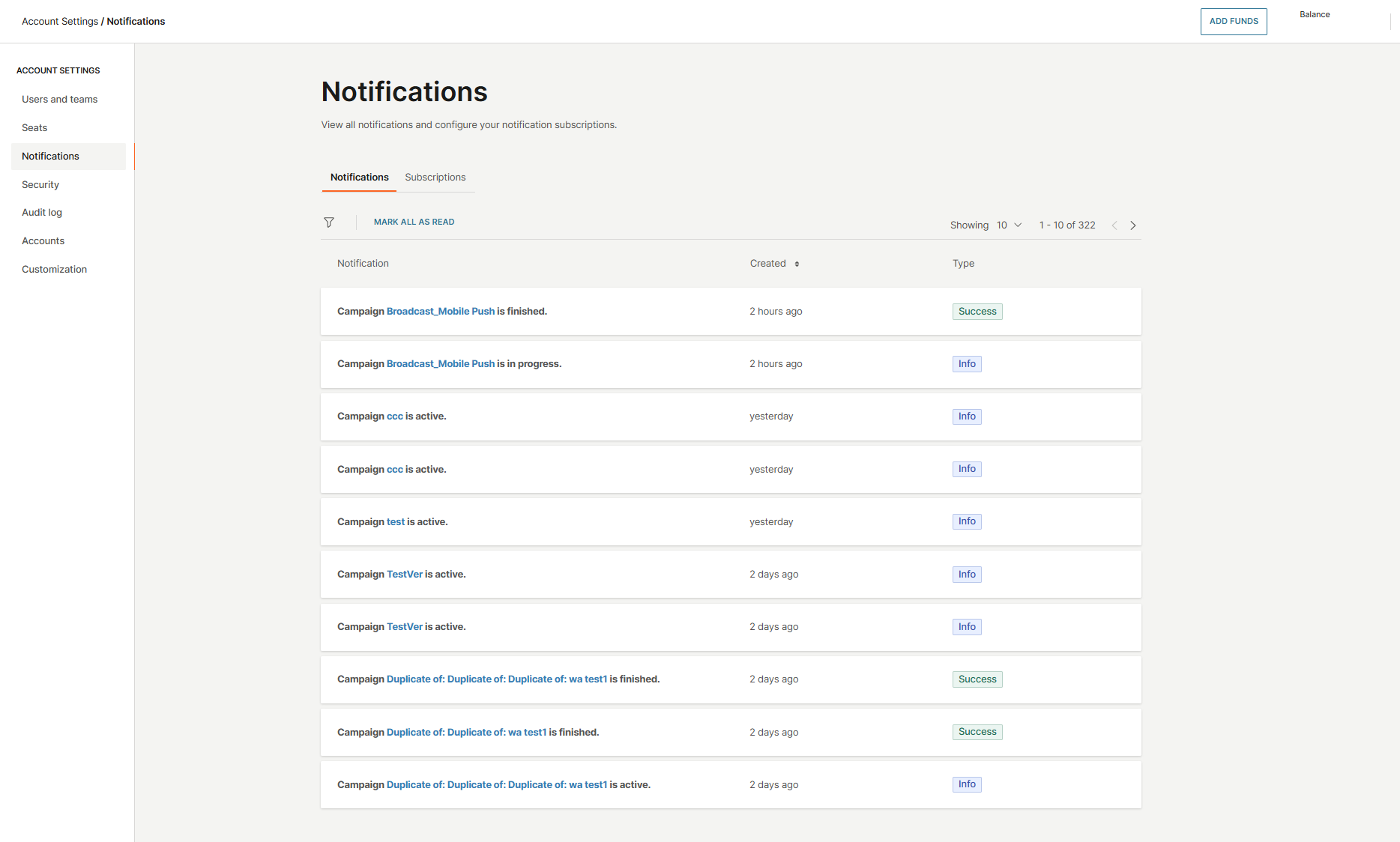 Essentials - Notifications