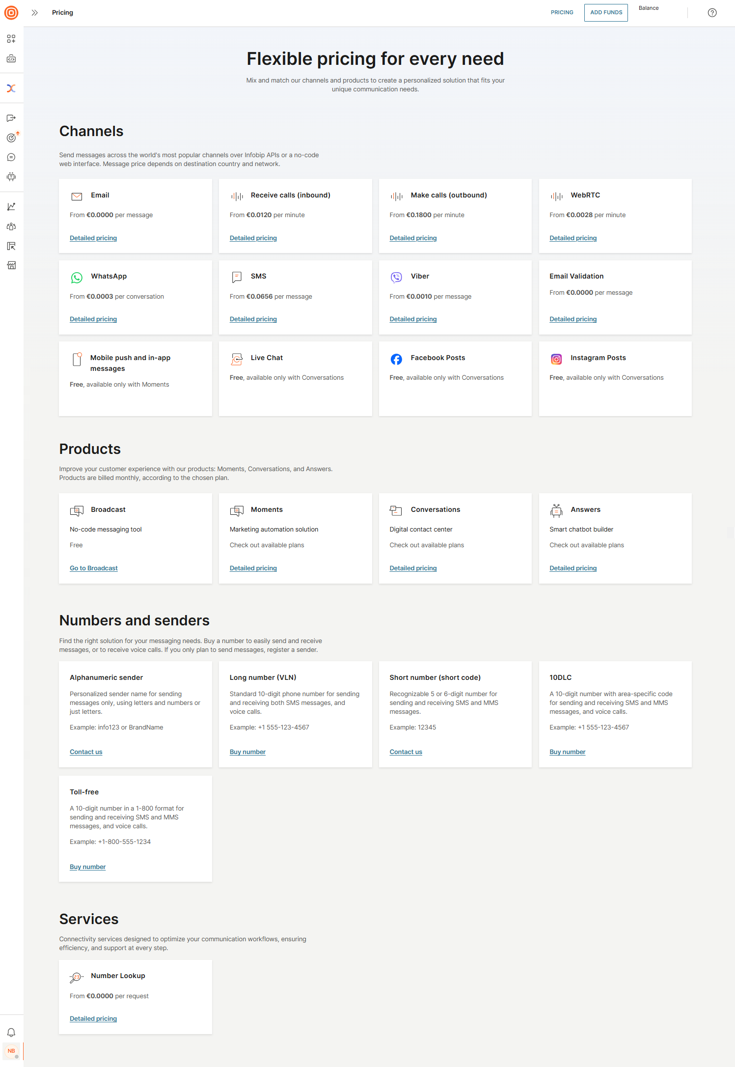 Essentials - Paying account options