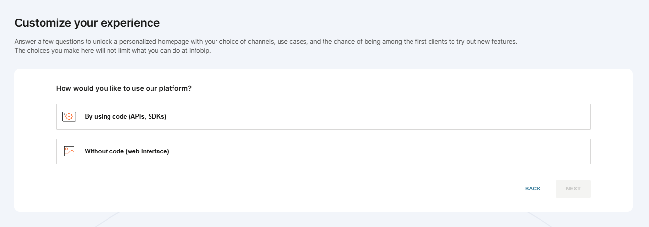 Essentials - Choose platform preference