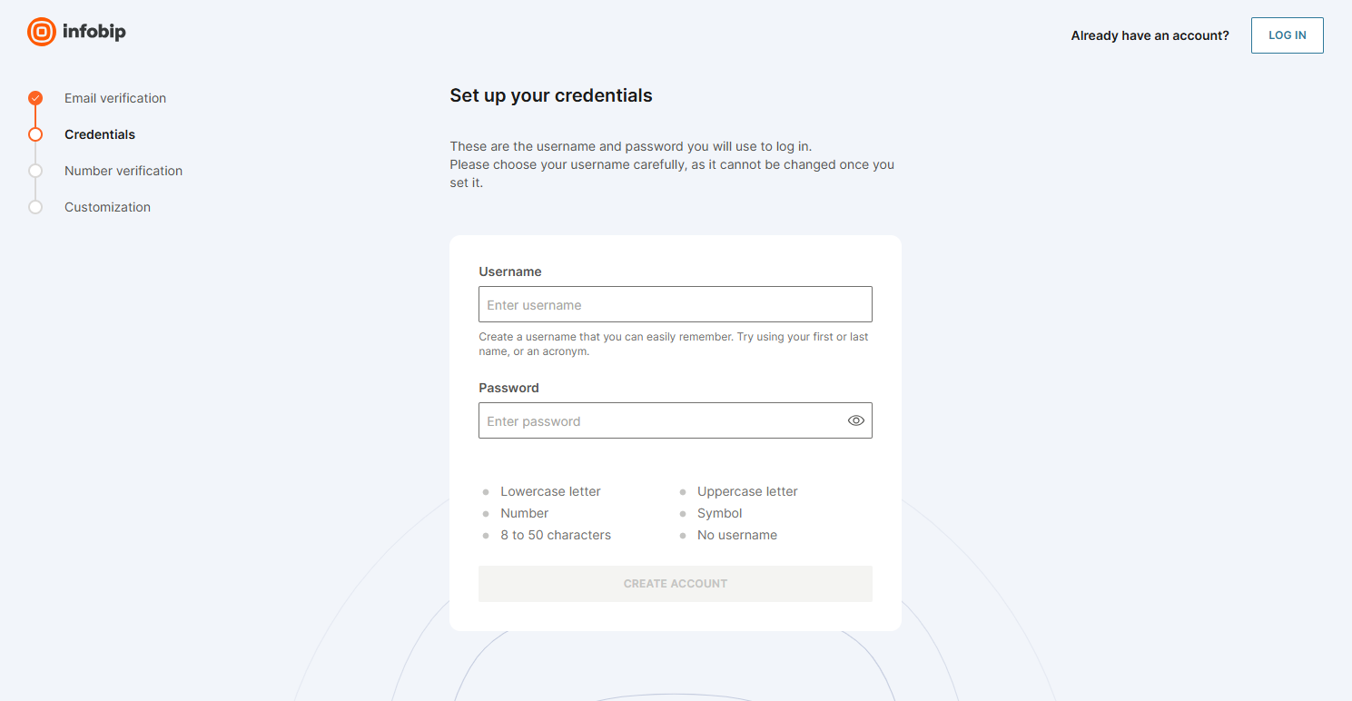 Essentials - Username and password