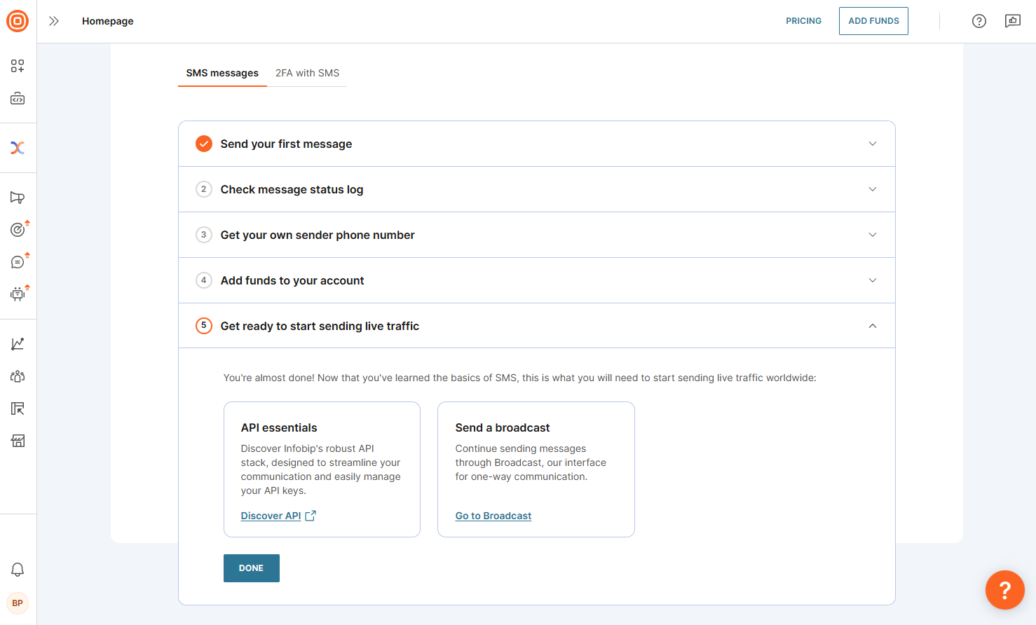 SMS - Devs fifth step