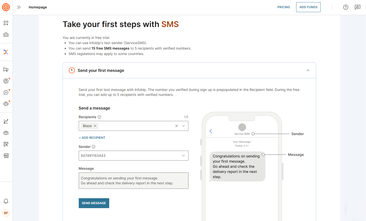 SMS - Business first step