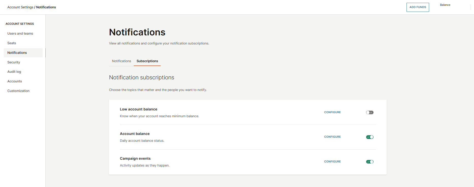 Essentials - Subscriptions