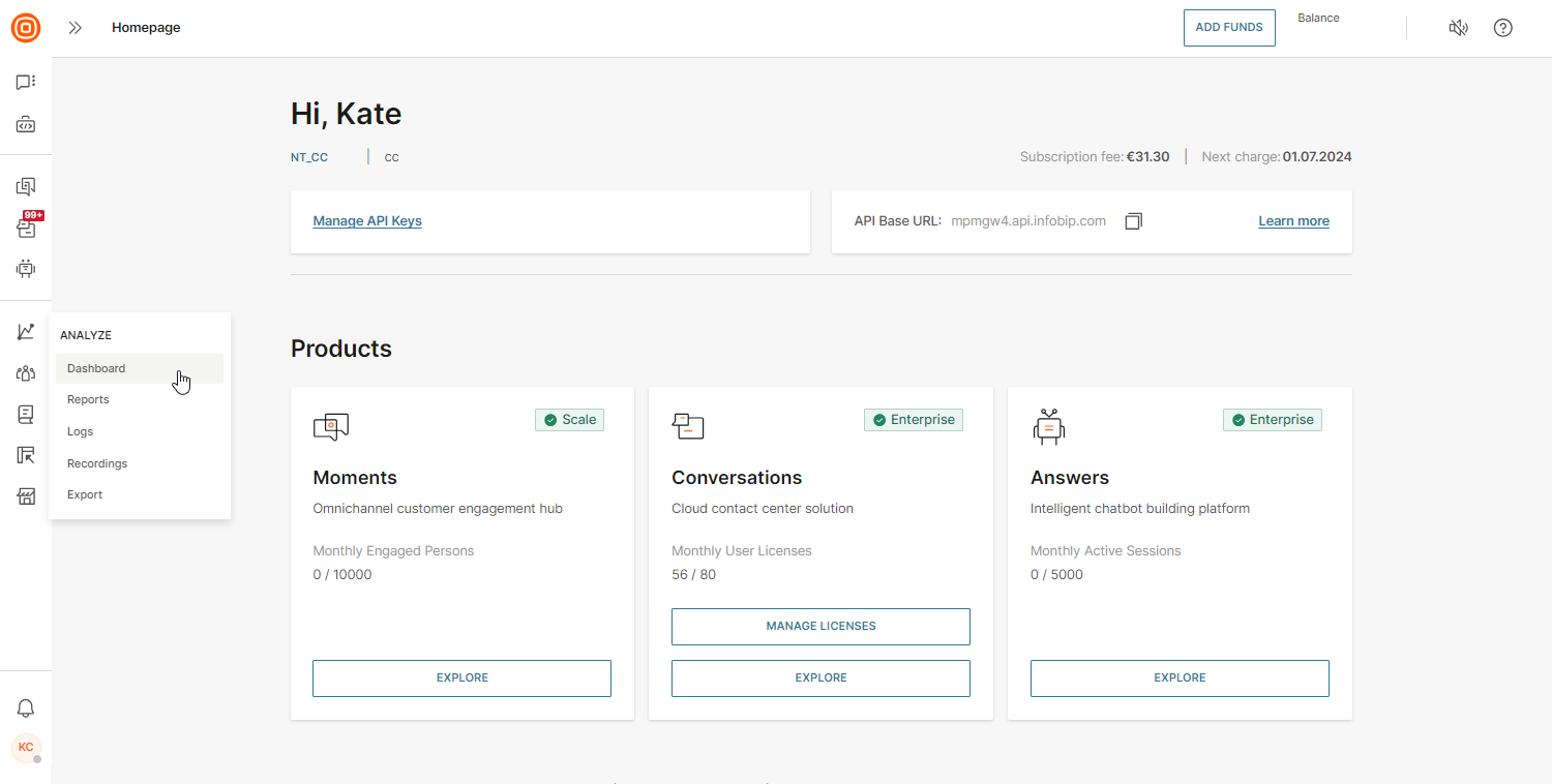 Essentials - Analyze module button