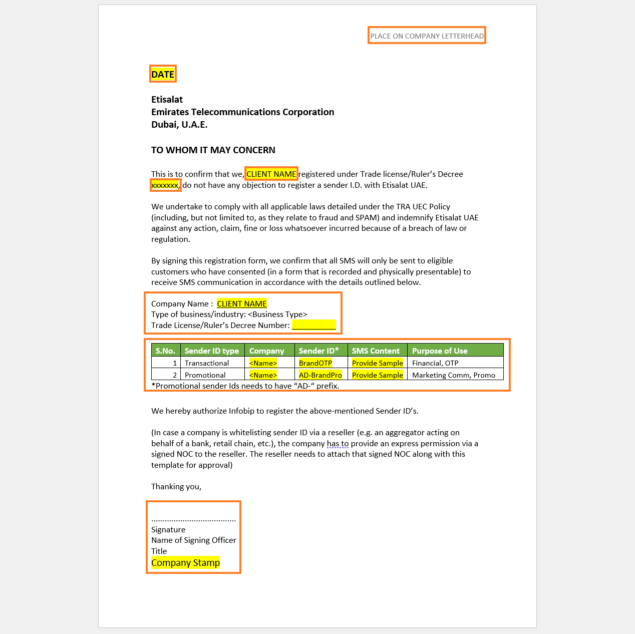 Essentials - UAE NOC letter