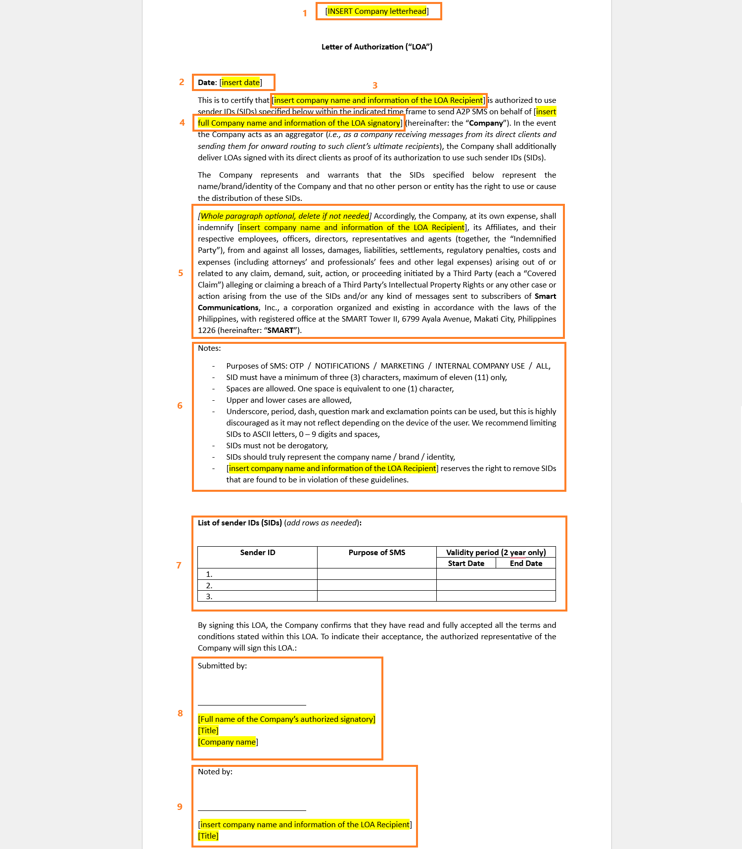 Essentials - Wholesales/partner Smart Int LOA