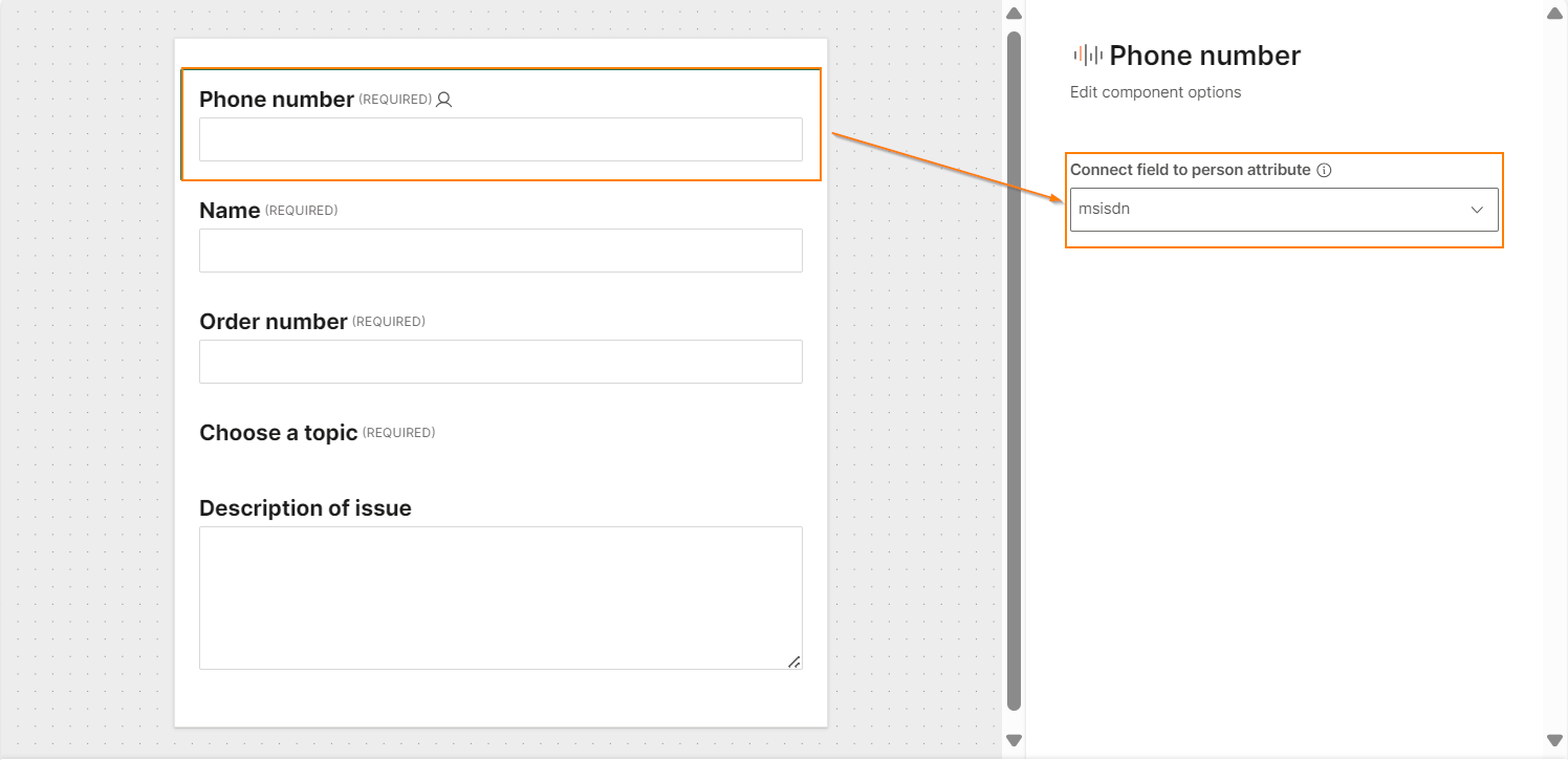 Map fields in the form to People attributes