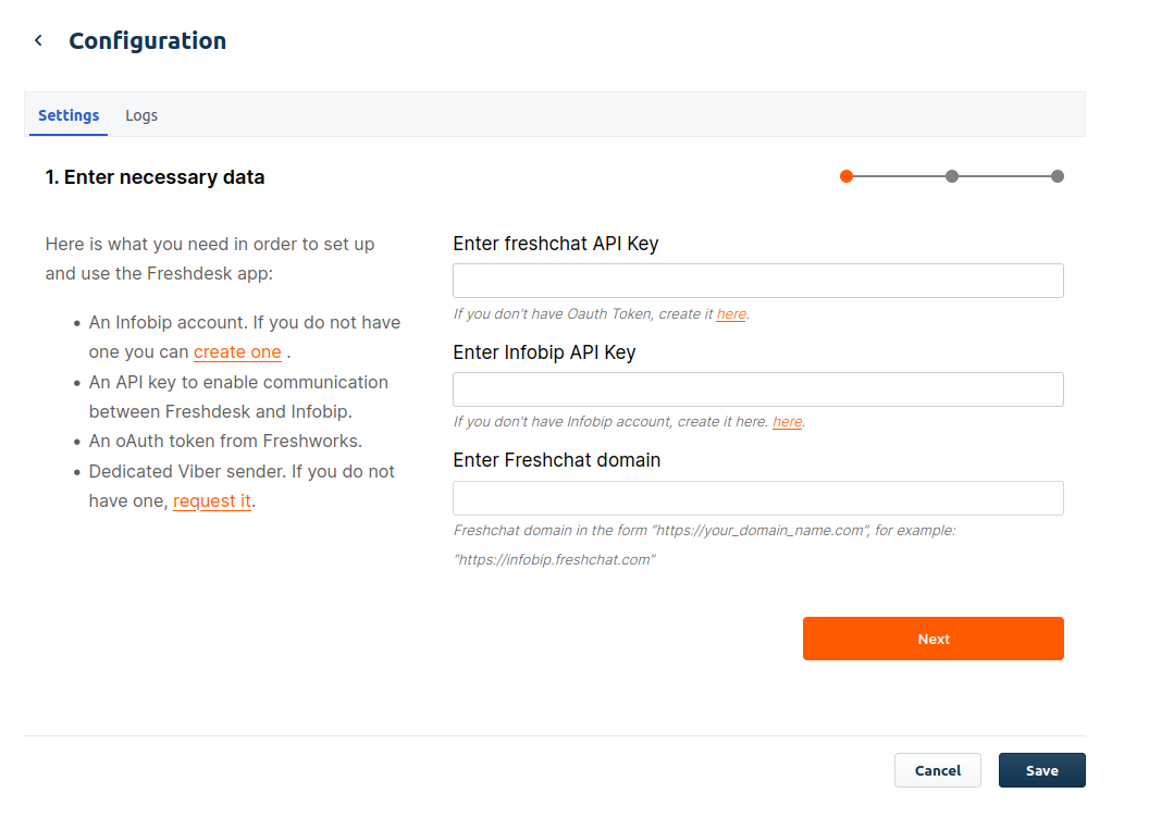 Freshdesk installation