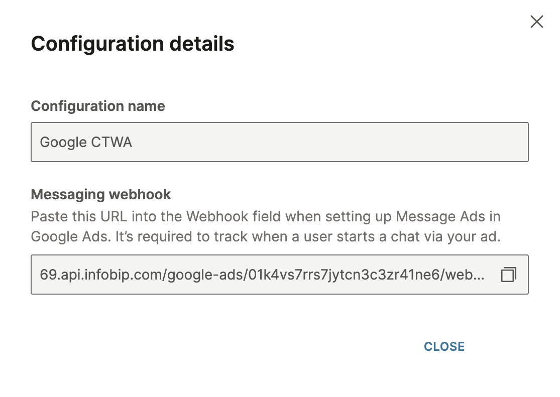 GCTWA - Messaging webhook