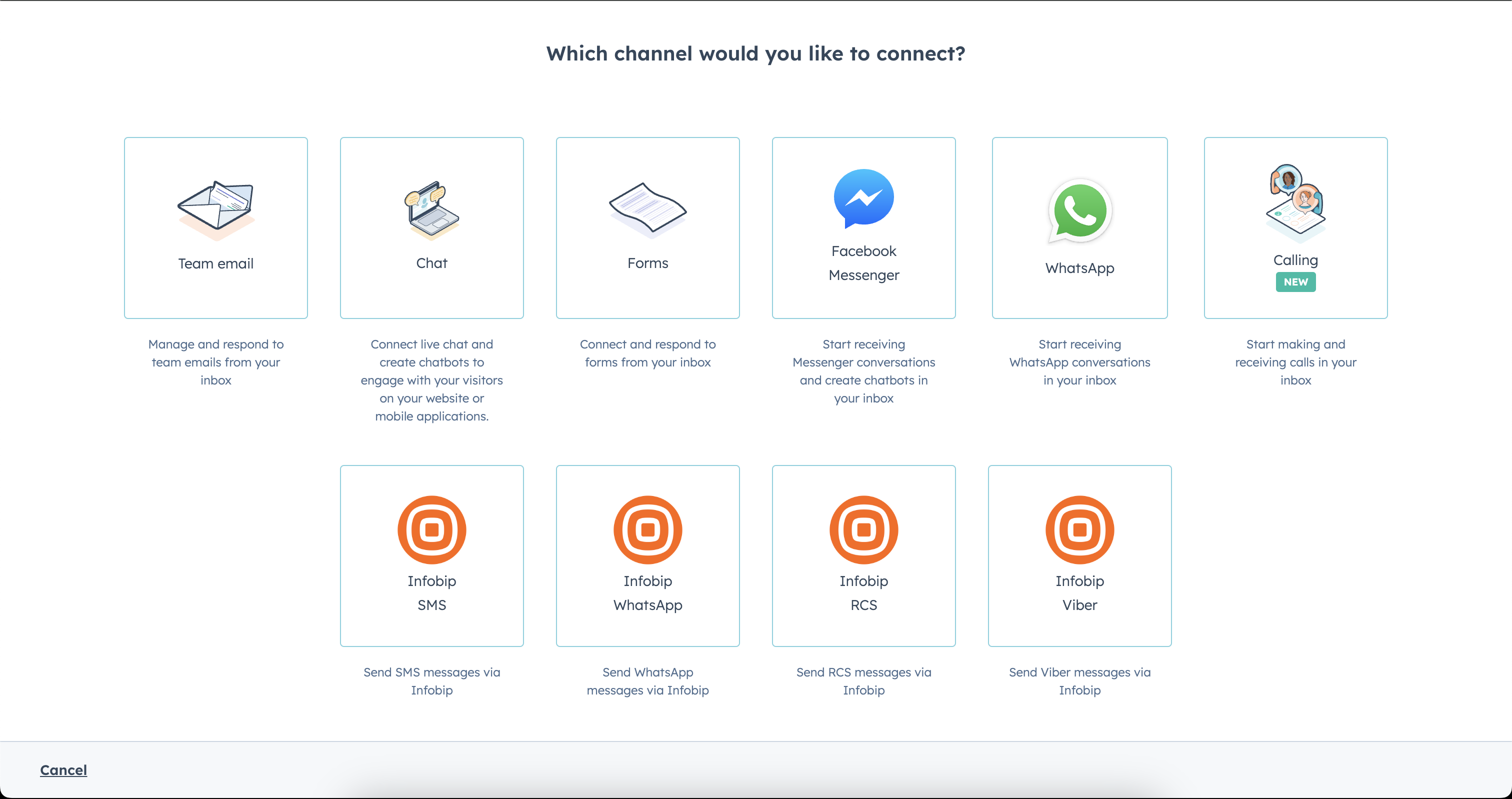 HubSpot messaging Inbox