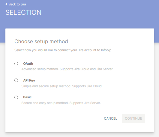 Conversations - Jira configuration methods