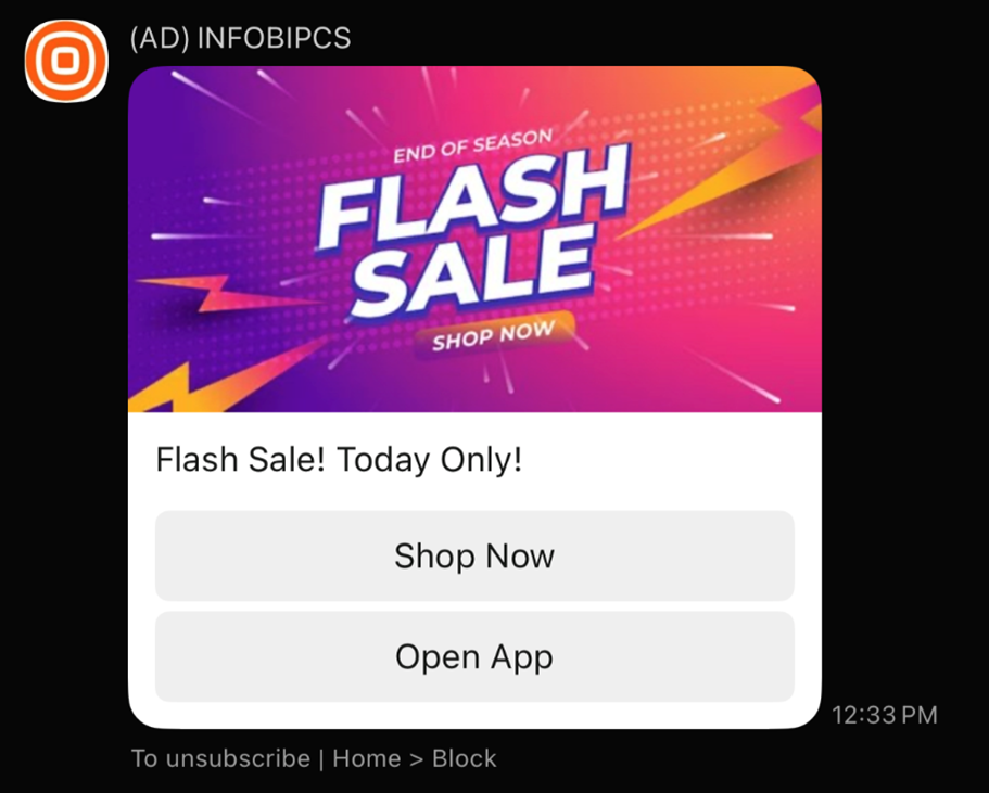 KakaoTalk Brand Message - Image with buttons