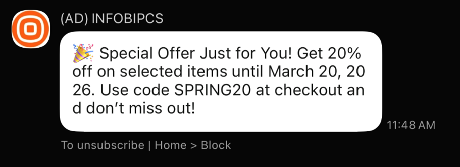 KakaoTalk Brand Message - Text only