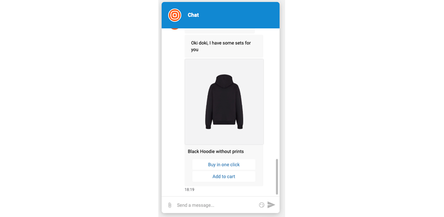 Live Chat - Card buttons