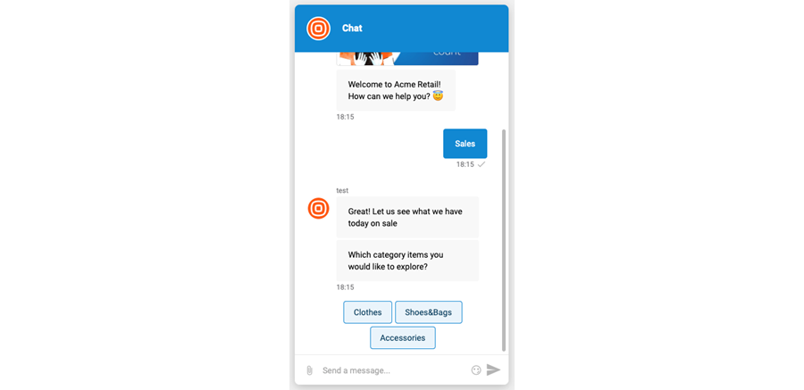 Live Chat - Quick reply