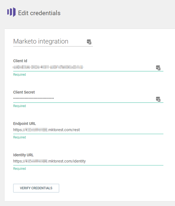 Add Marketo credentials to Infobip setup