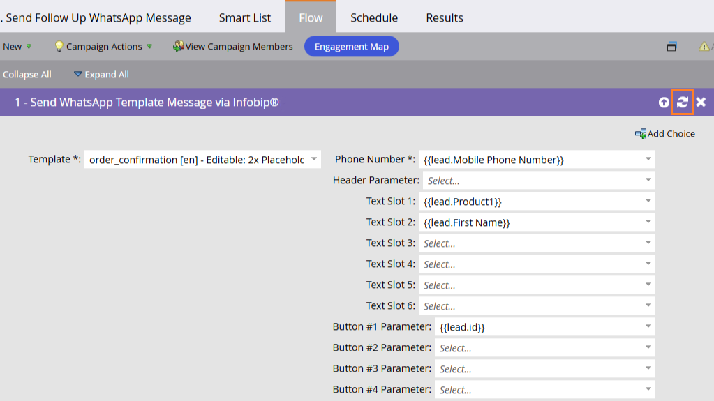 Template picker with example templates