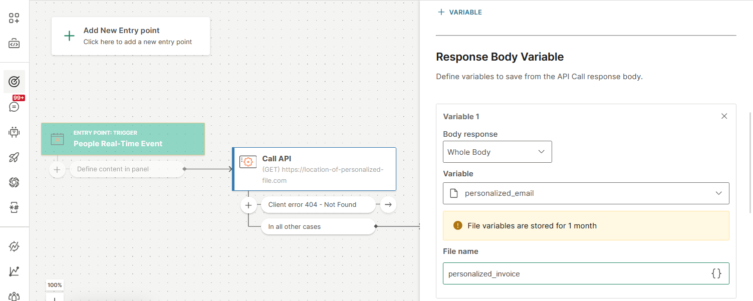 Configure API response