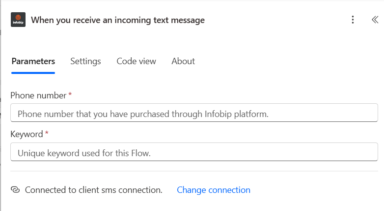 Trigger - Receive an incoming text message