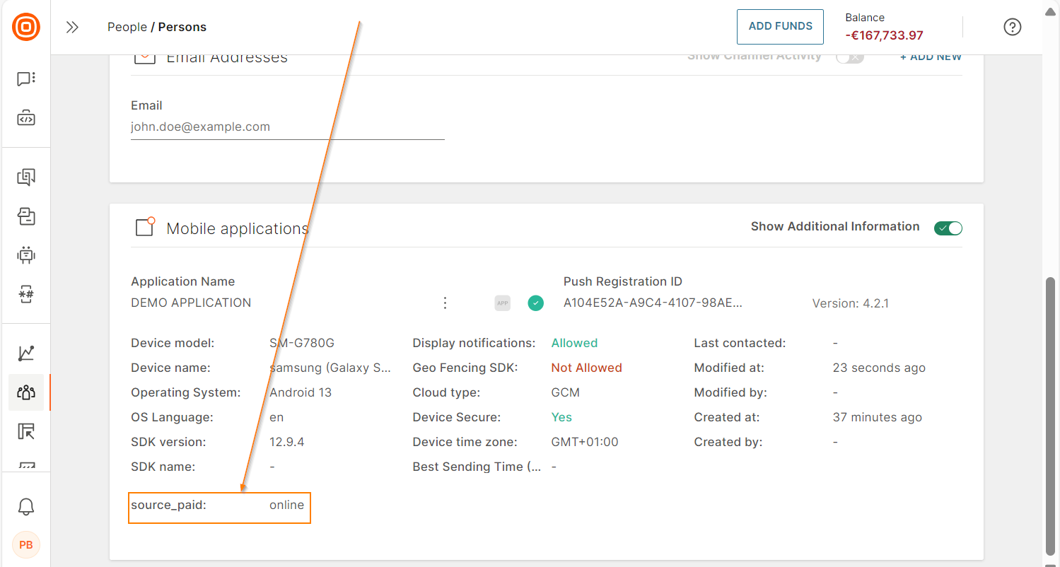 View the custom attribute in People