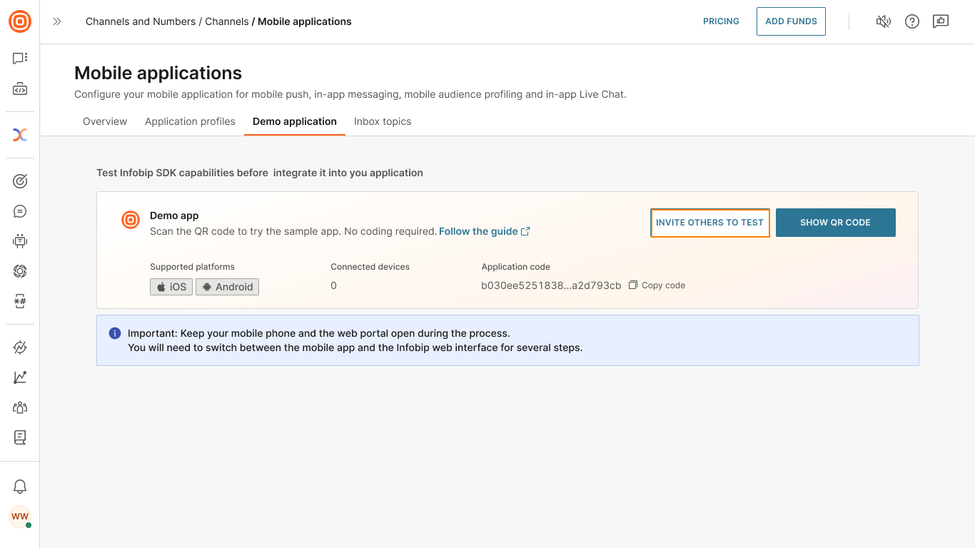 Image that shows how to send the download link through email