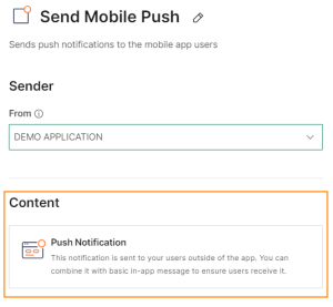 Configure the push notification