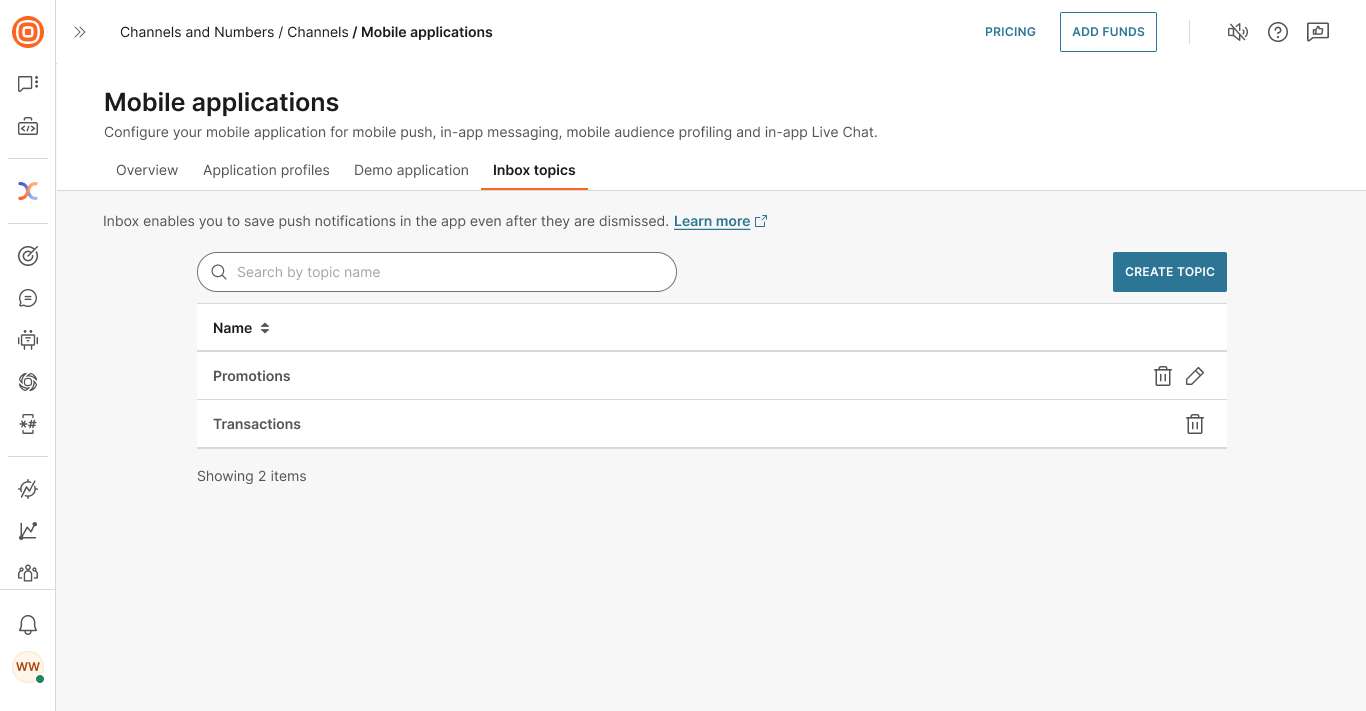 Image that shows how to create a new topic
