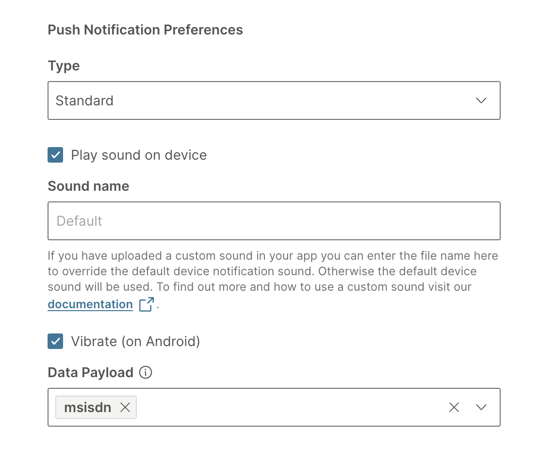 Custom sound for push messages