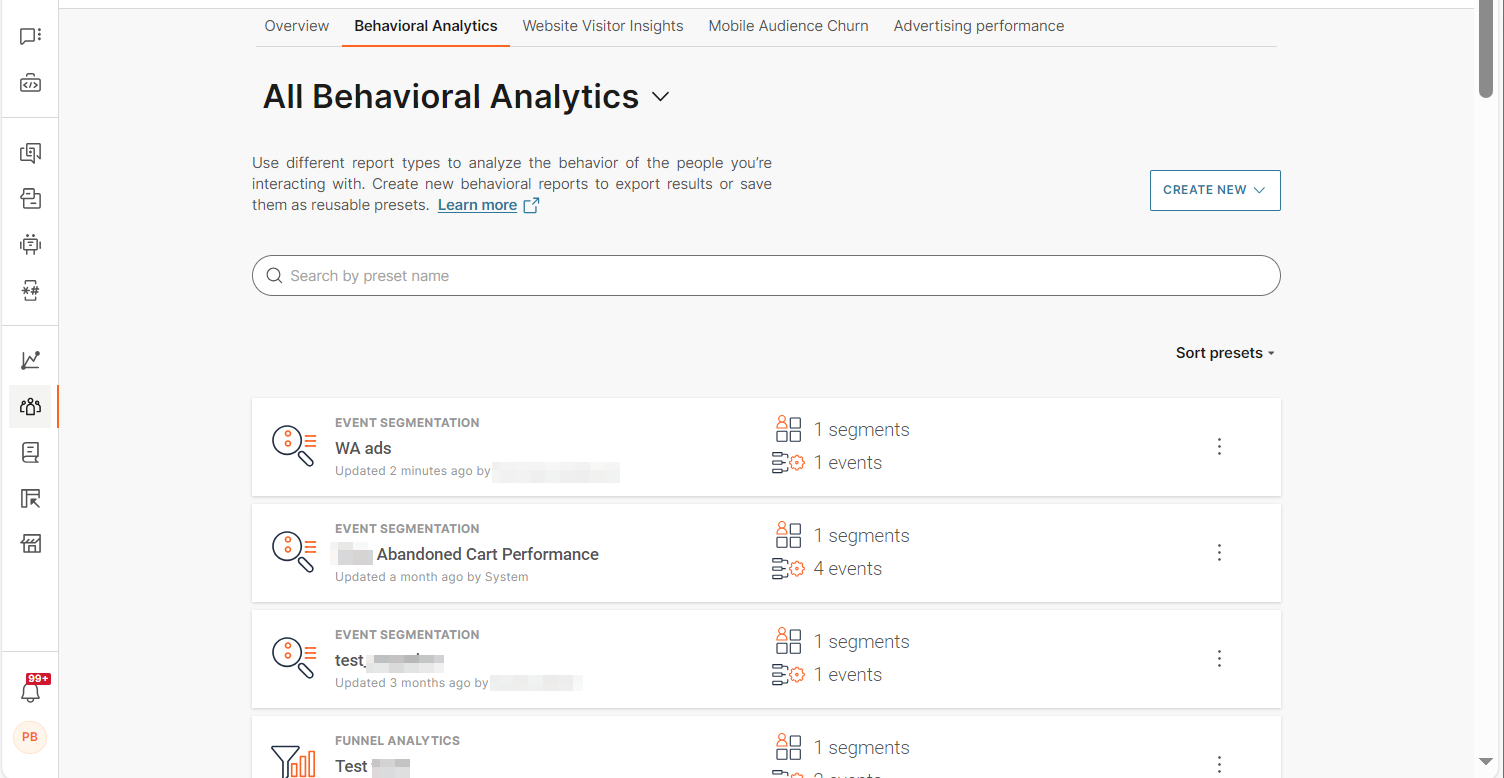 Behavioral tab in People analytics