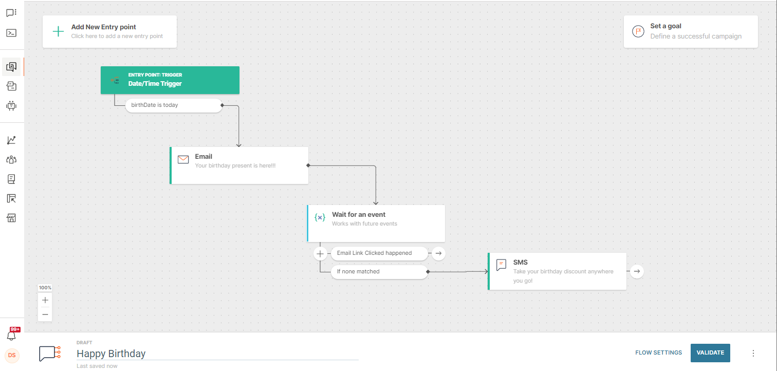 date triggers in sms communication