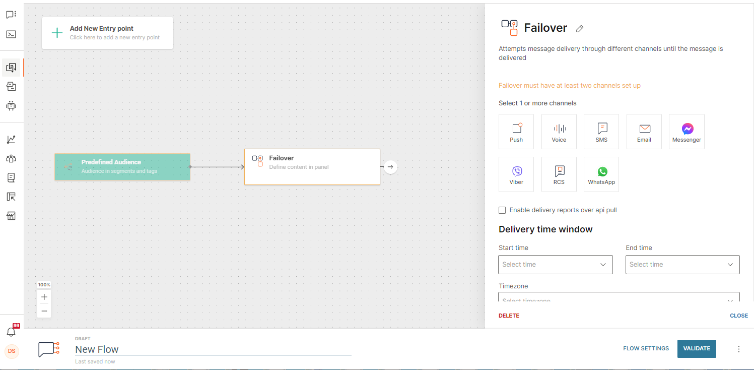 Failover - select channels