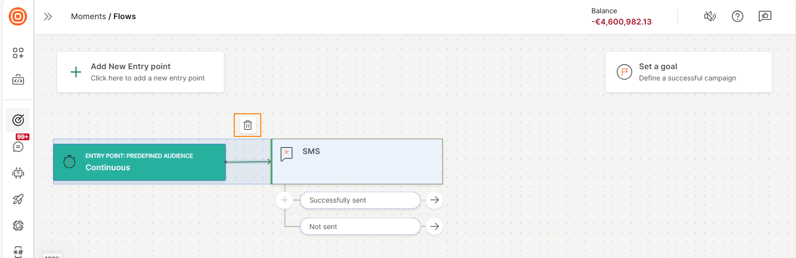 Image that shows how to delete an element