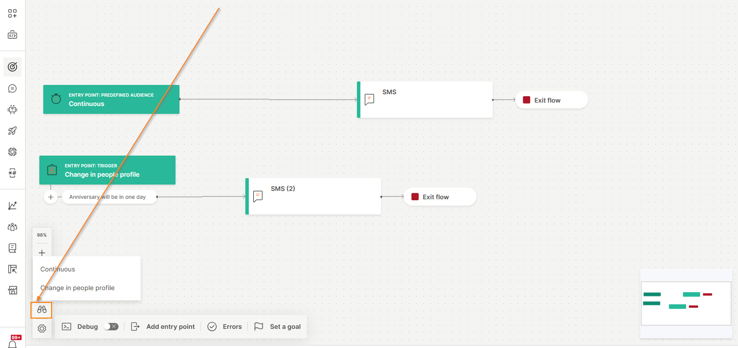 Image that shows the mini map