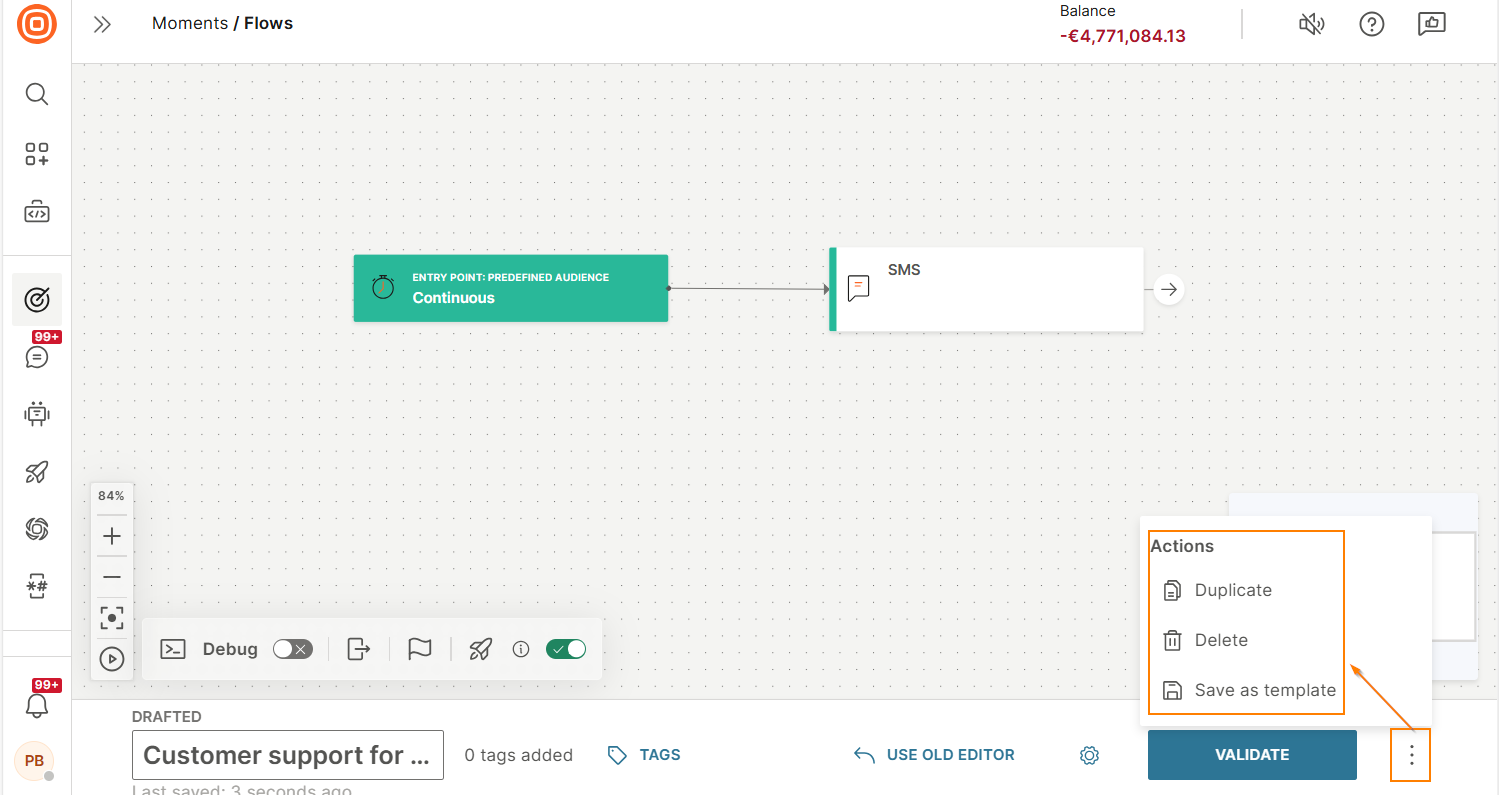 Image that shows how to manage the flow