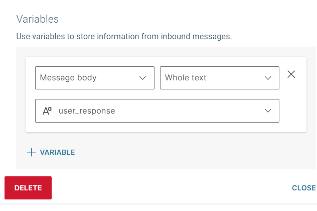 Save response in a variable