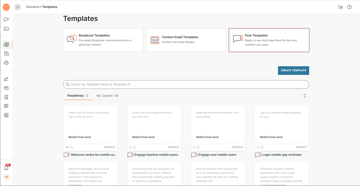 Flow templates