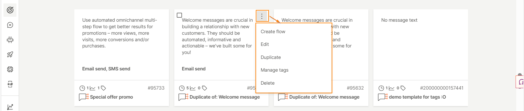 Image that shows how to delete one or more templates