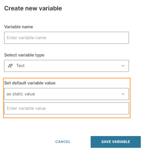 Specify default value