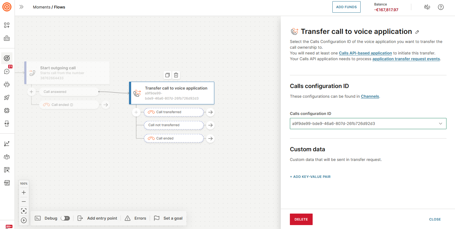 Image that shows how to configure the element