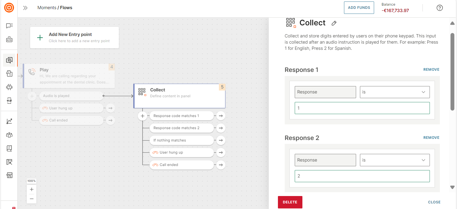 Responses in the Collect element