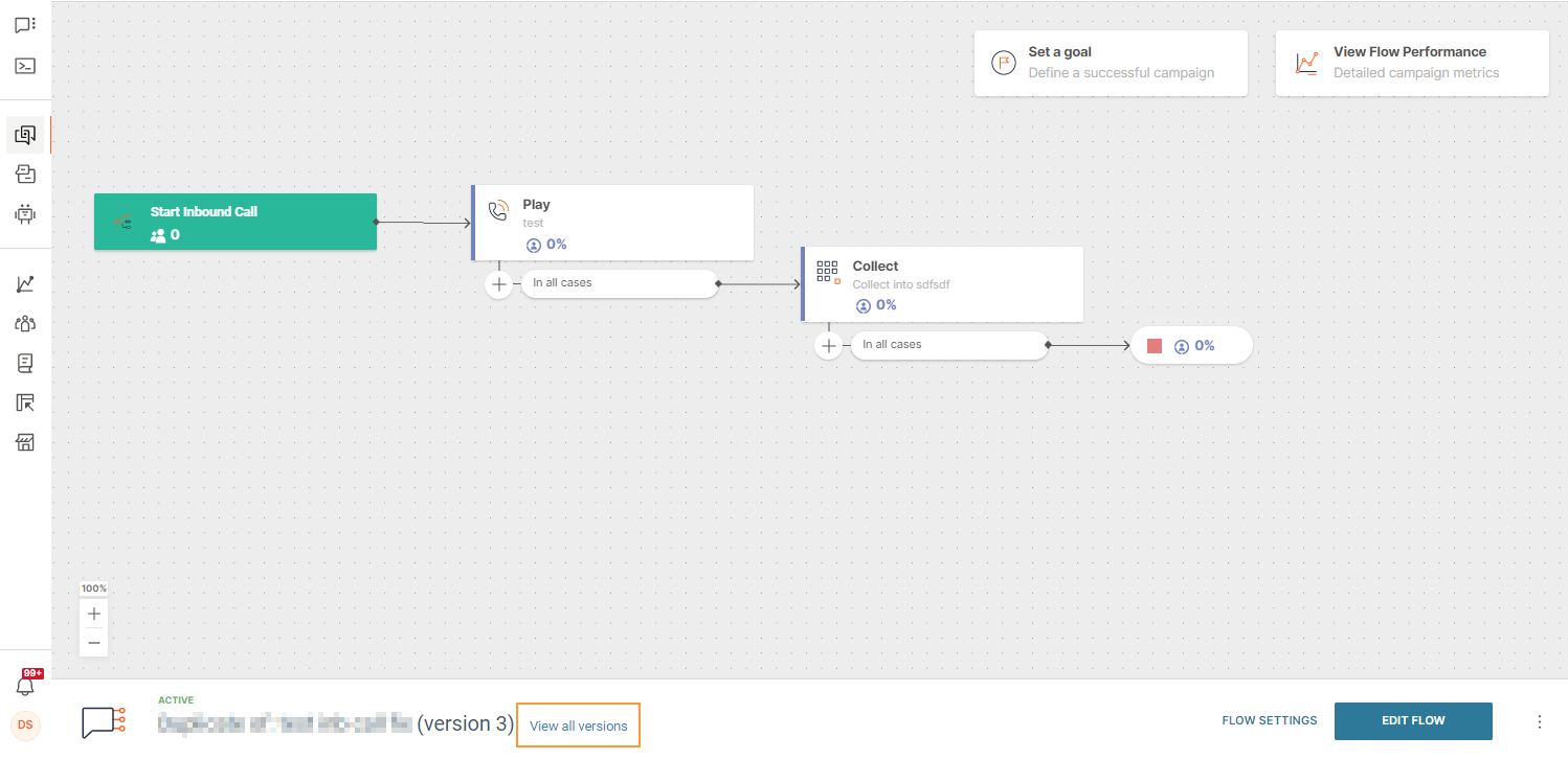 View information about flow versions