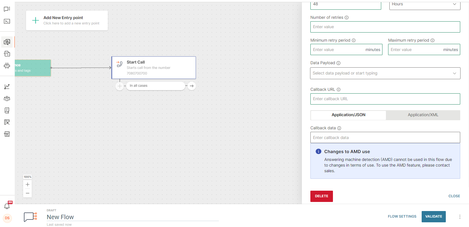 voice advanced options flow