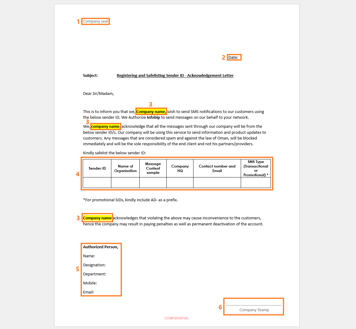 Oman Letter of Authorization (LOA) guidelines