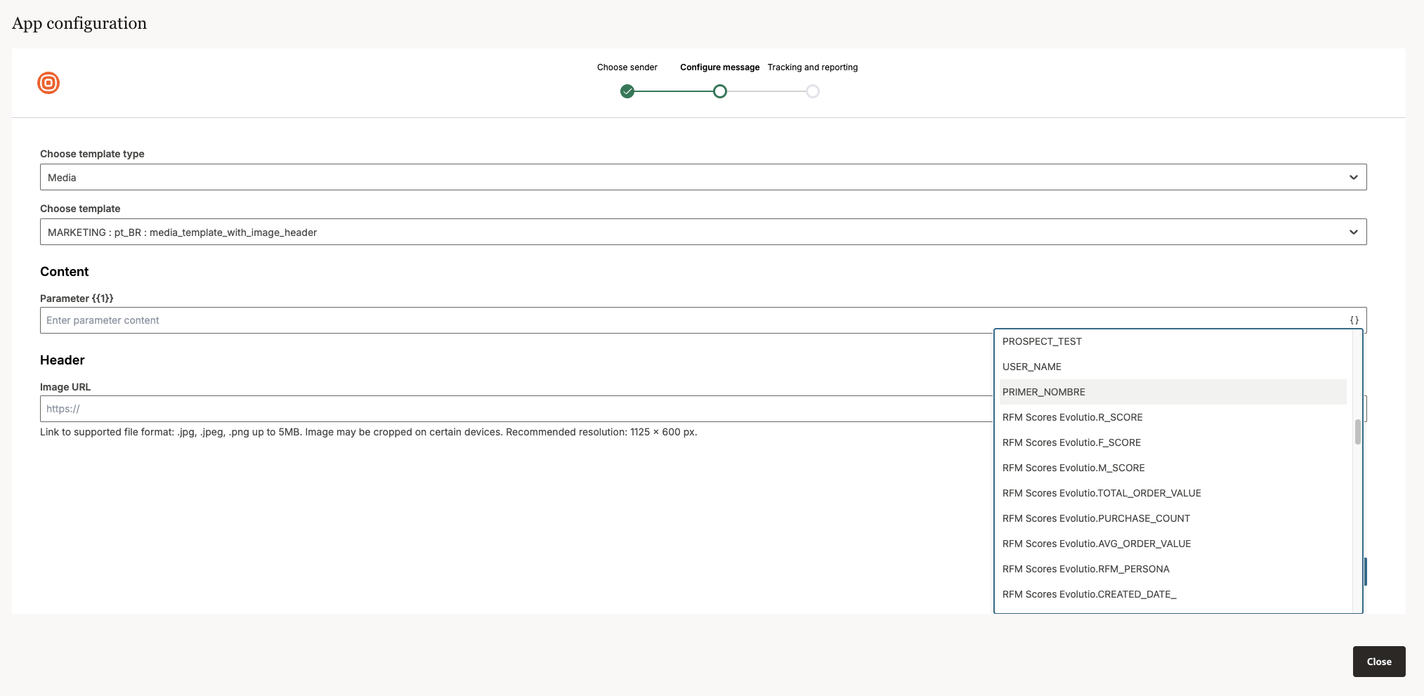 Oracle Responsys Configure templates WhatsApp