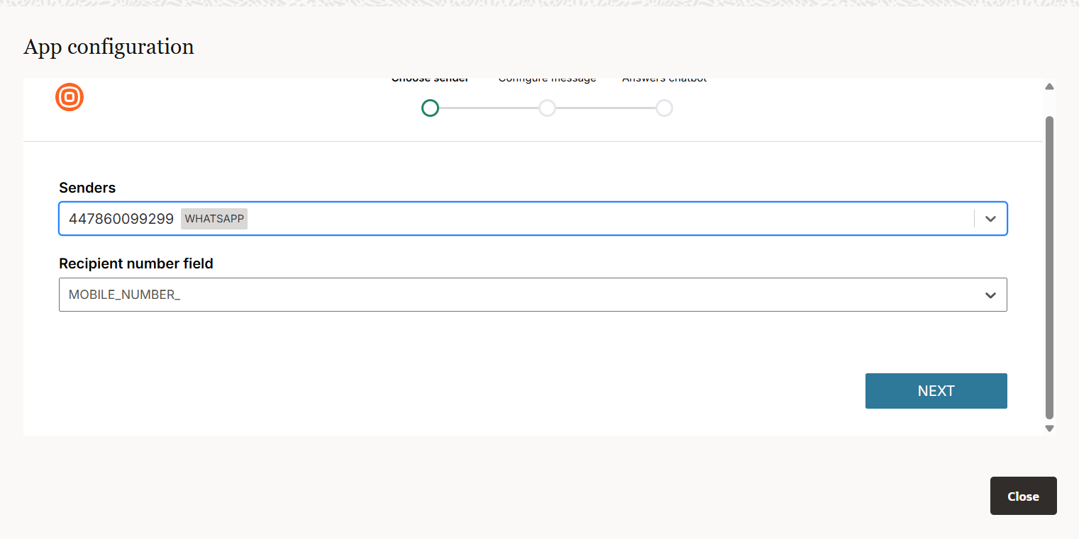 Oracle Responsys Configure Senders Receipt Number