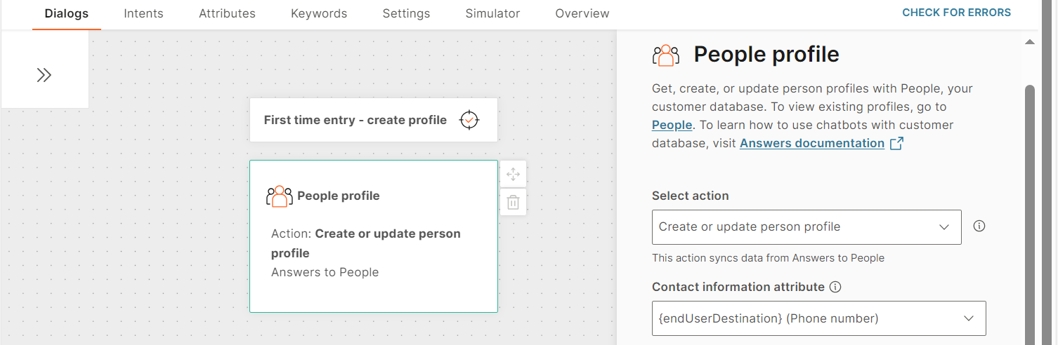 Configure the People Profile element