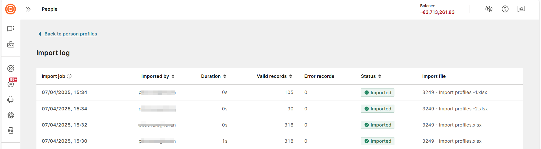 View import log